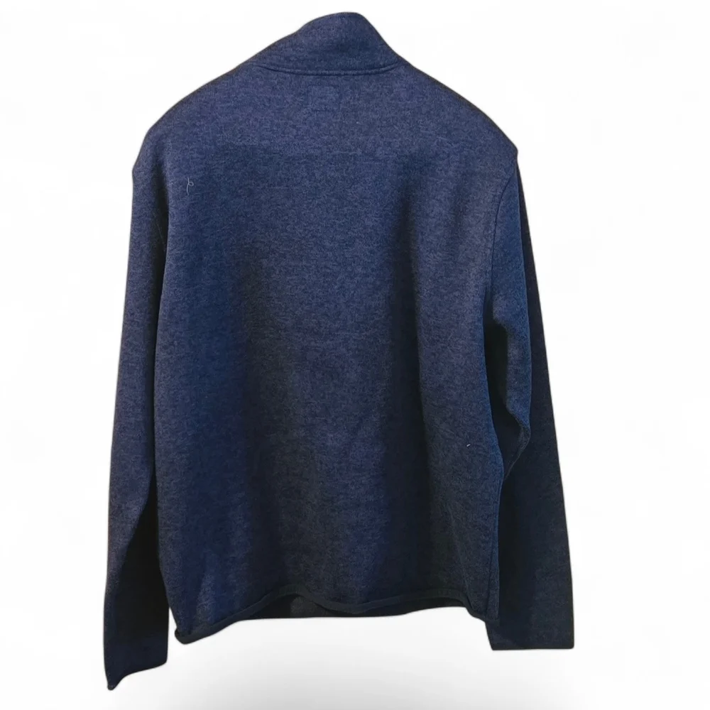 J.CREW Authentic Fleece Sweater Men's Size XL 1/4 Zip Mock Pullover Charcoal